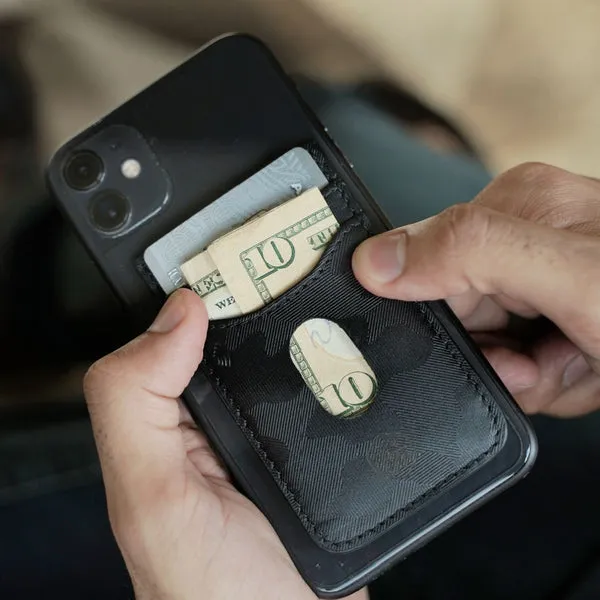 STICK ON MOBILE PHONE CARD HOLDER, CAMO
