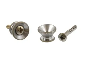 Strap Buttons (2) with Screws, Aged Chrome