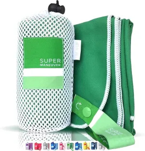 Super Towel for Sports, Beach & Travel — Lightweight, Compact, Absorbent, Quick-Drying, Soft Microfiber Suede — Awesome for pool, gym, yoga, bath, camping (Medium 40x20", Extra Large 60x32")