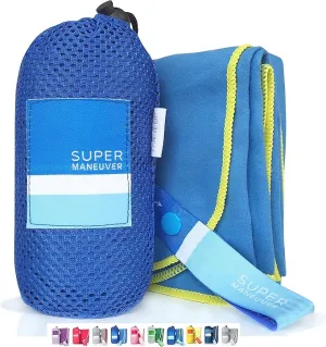 Super Towel for Sports, Beach & Travel — Lightweight, Compact, Absorbent, Quick-Drying, Soft Microfiber Suede — Awesome for pool, gym, yoga, bath, camping (Medium 40x20", Extra Large 60x32")