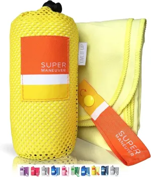 Super Towel for Sports, Beach & Travel — Lightweight, Compact, Absorbent, Quick-Drying, Soft Microfiber Suede — Awesome for pool, gym, yoga, bath, camping (Medium 40x20", Extra Large 60x32")