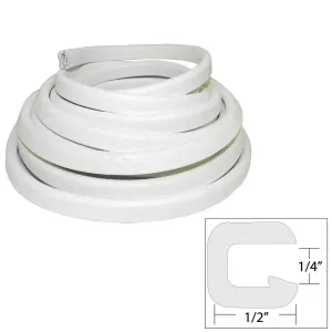 TACO Flexible Vinyl Trim - 1/4" Opening x 1/2"W x 25'L - White [V30-1008W25-1]