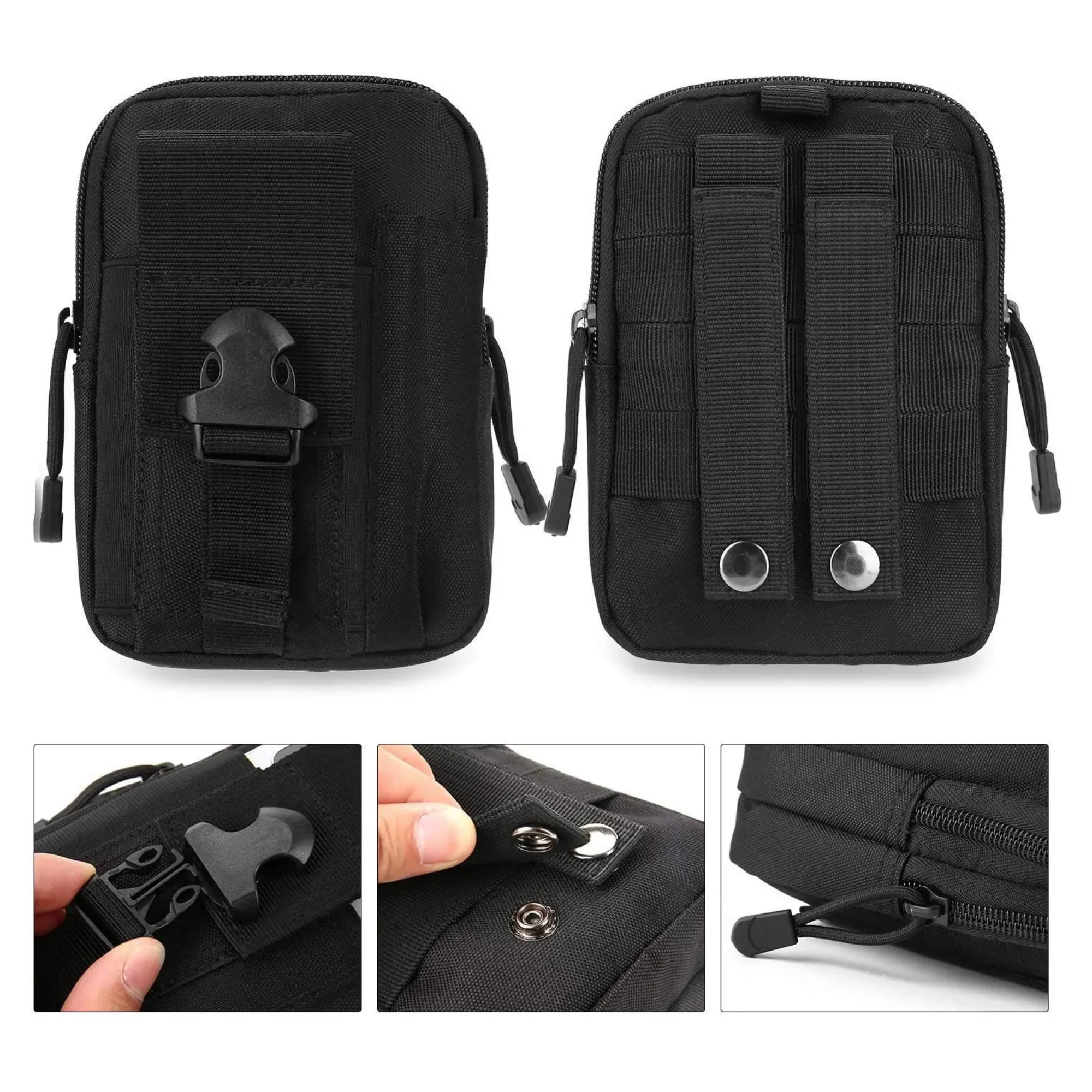 Tactical MOLLE Military Pouch Waist Bag for Hiking, Running and