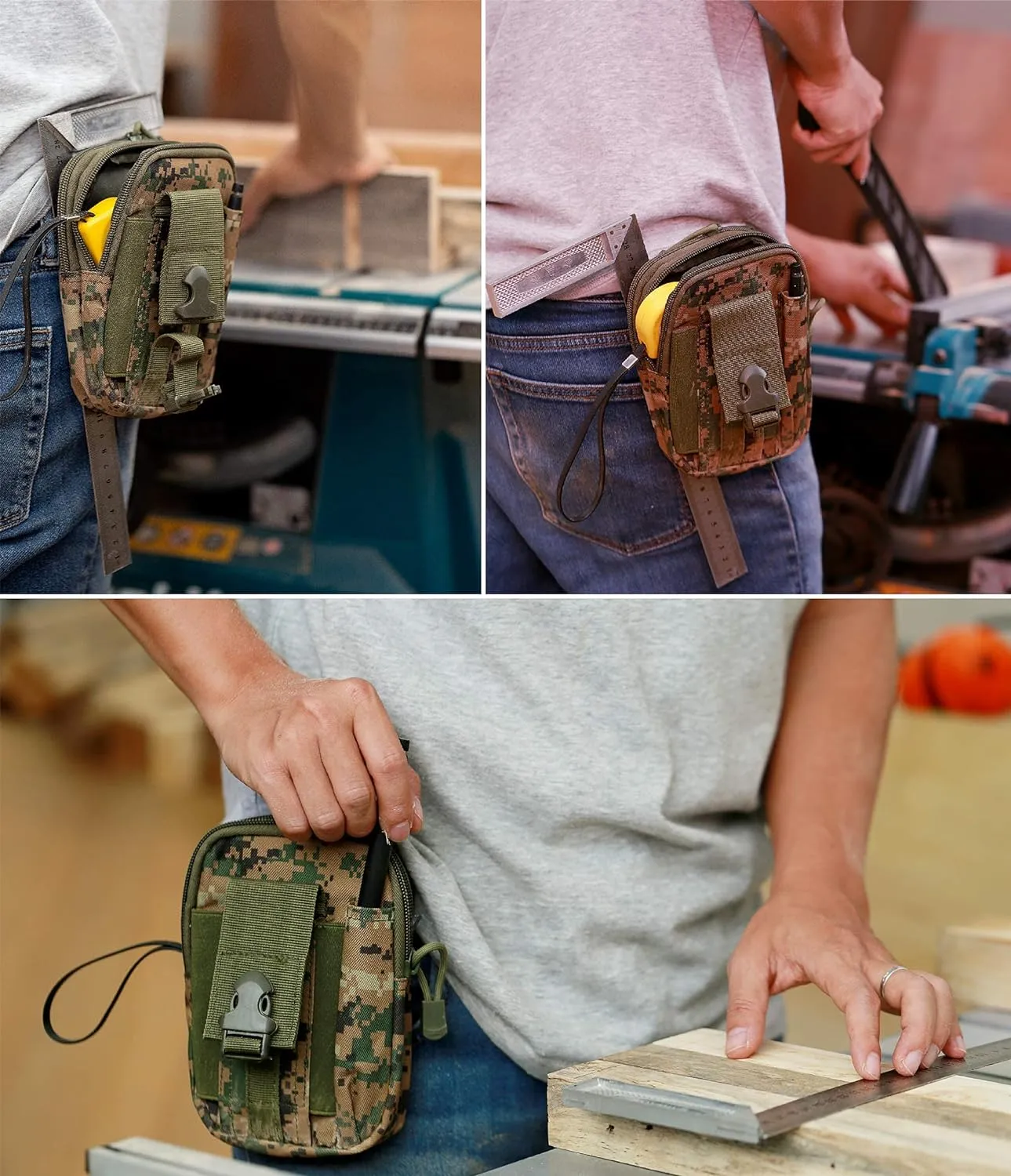 Tactical MOLLE Military Pouch Waist Bag for Hiking, Running and