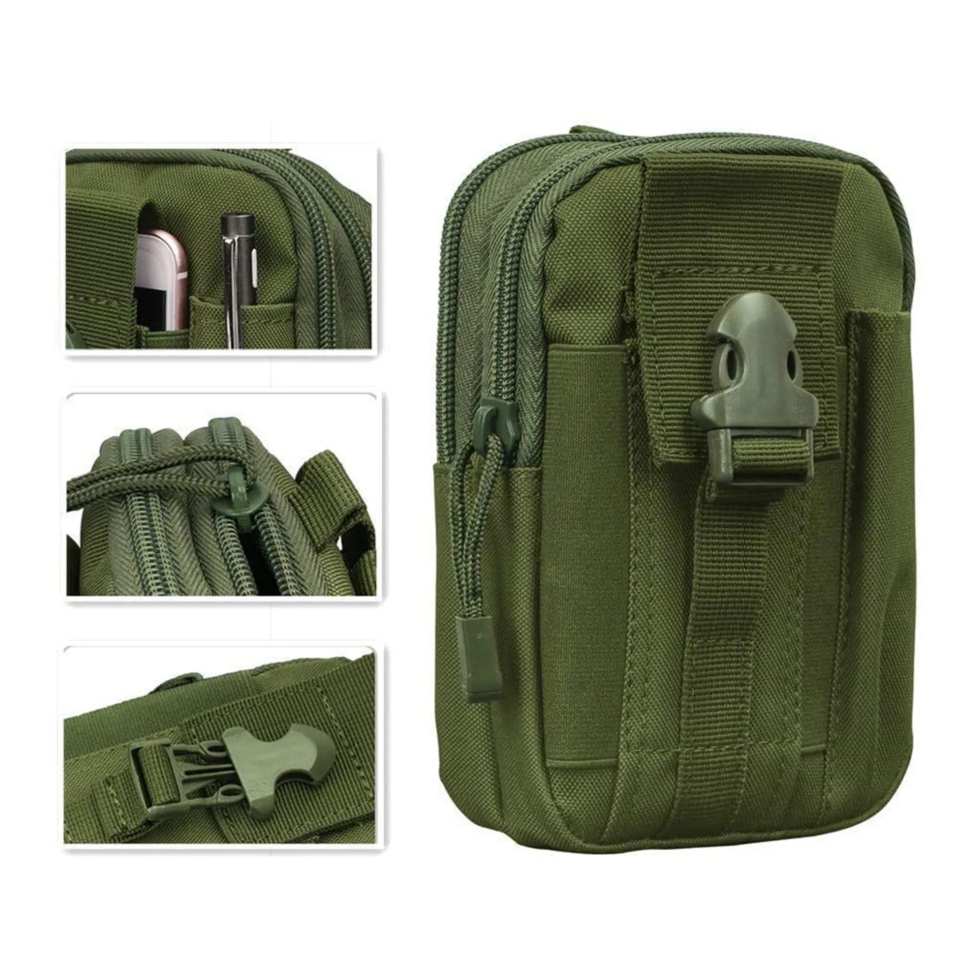 Tactical MOLLE Military Pouch Waist Bag for Hiking, Running and
