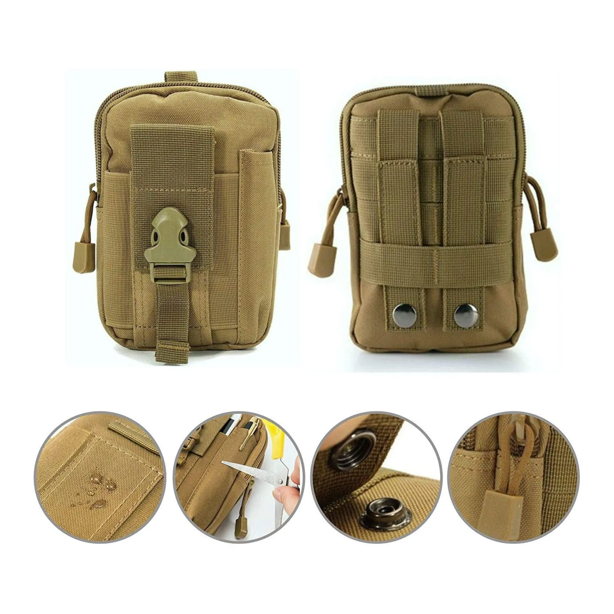 Tactical MOLLE Military Pouch Waist Bag for Hiking, Running and
