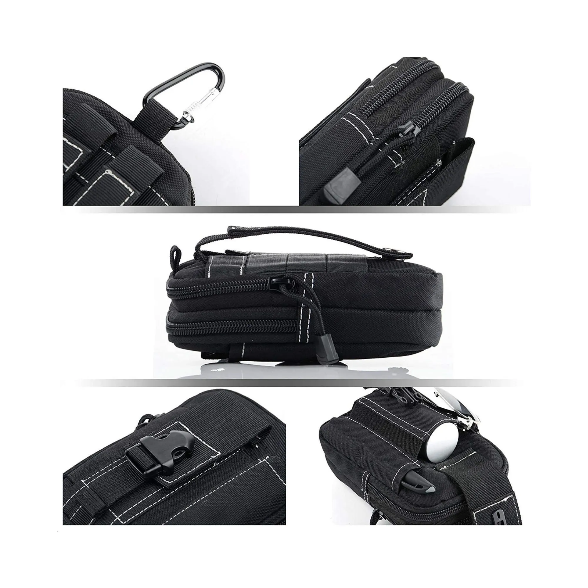 Tactical MOLLE Military Pouch Waist Bag for Hiking, Running and