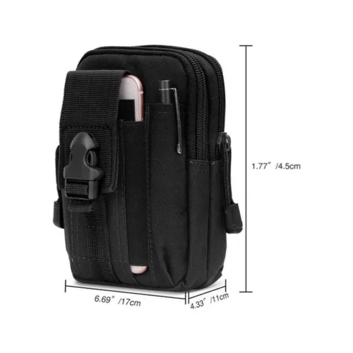 Tactical MOLLE Military Pouch Waist Bag for Hiking, Running and