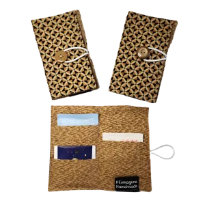 Tea Wallet - Black and Tan Geometric