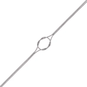 Teräksinen solmu kaulakoru 37cm  5cm (Teräs 316L)