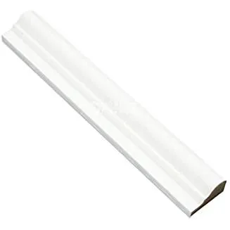 Thassos White Greek Marble OG-1 Single-Step Chair Rail Molding Trim, Honed