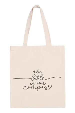 The Bible is our Compass  Print Tote Bag - Pack of 6