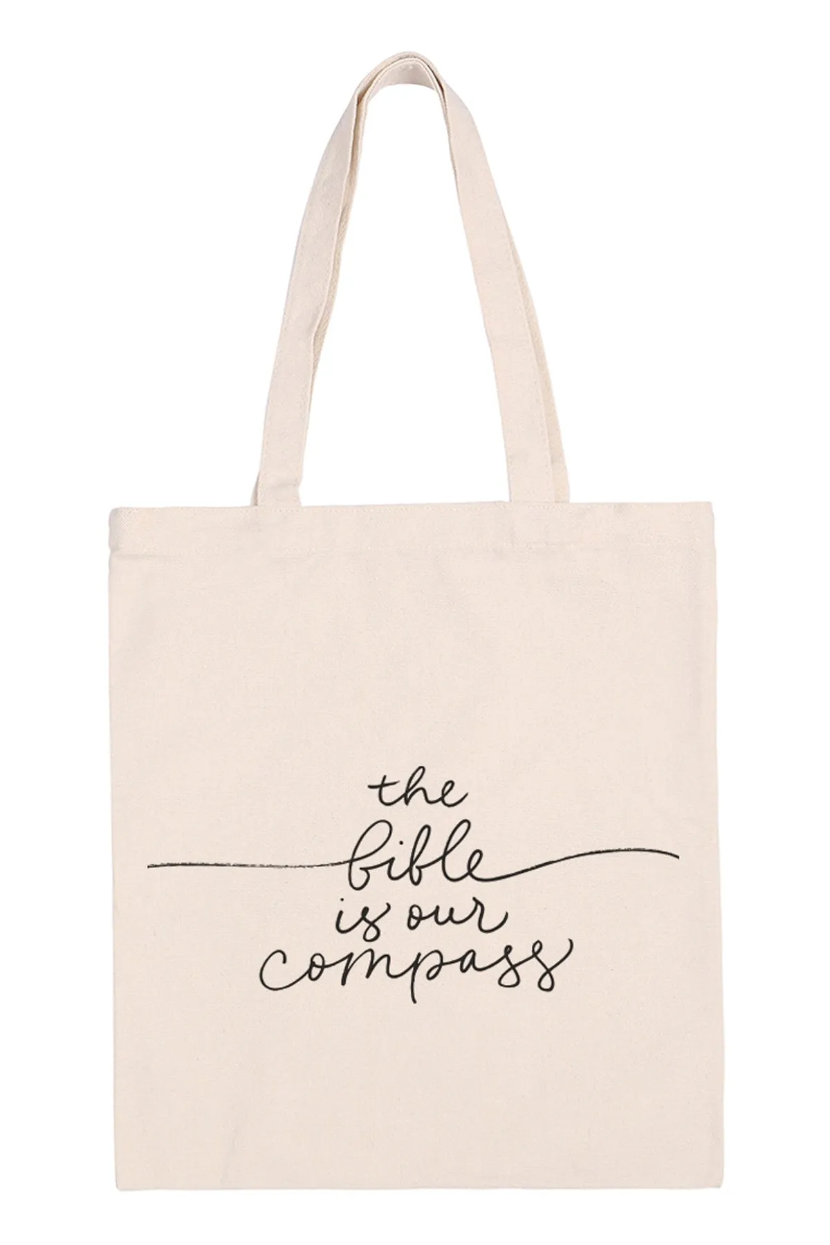 The Bible is our Compass  Print Tote Bag - Pack of 6