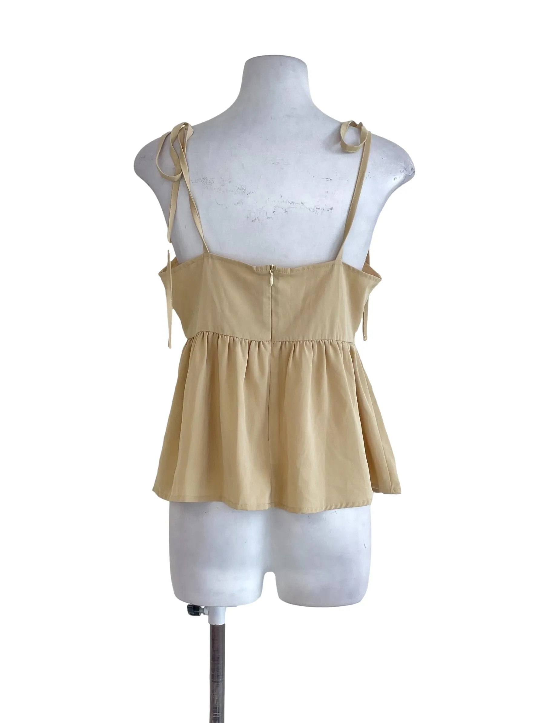Tie Strap Flowy Cropped Top