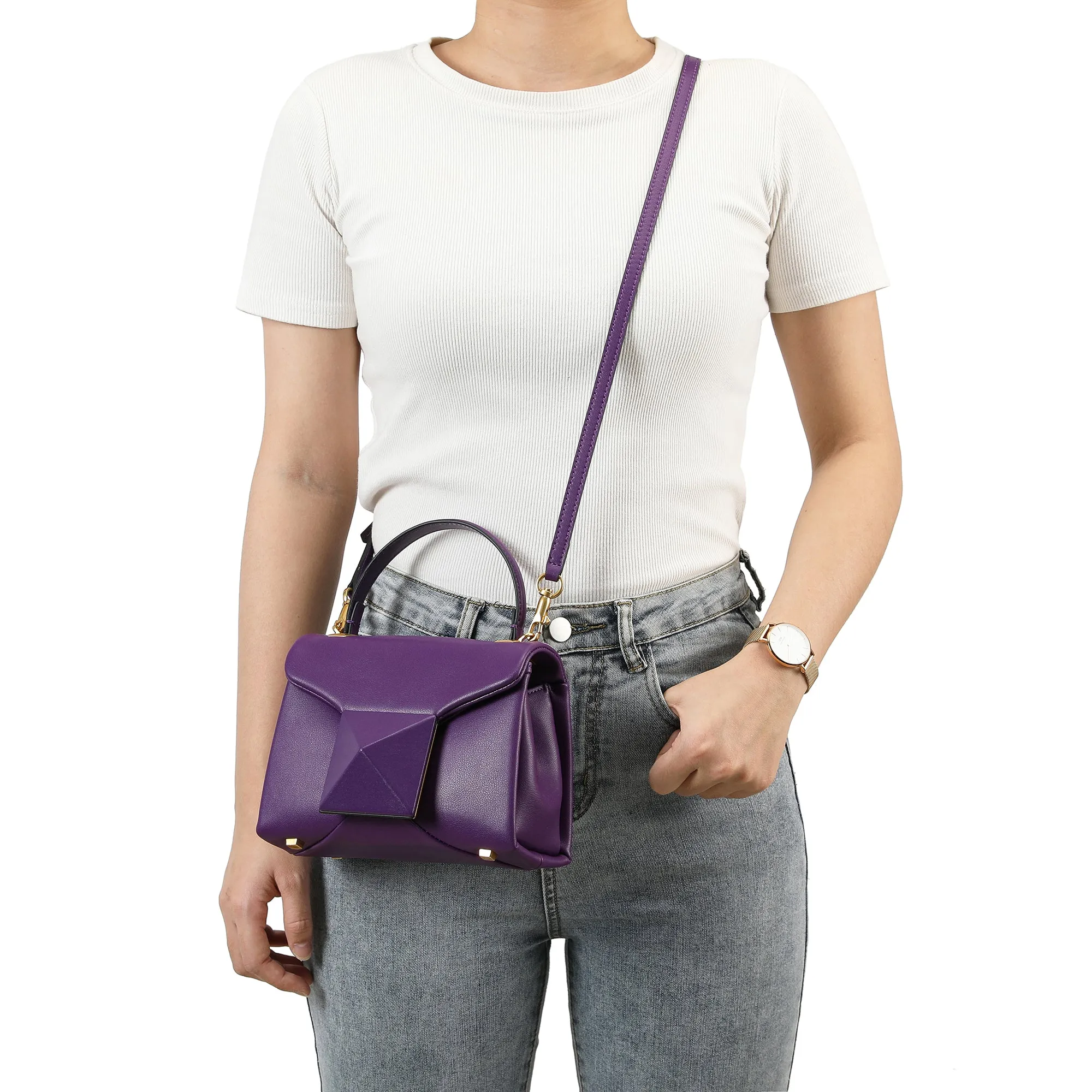 Tiffany & Fred Full-Grain Soft Leather Top-Handle