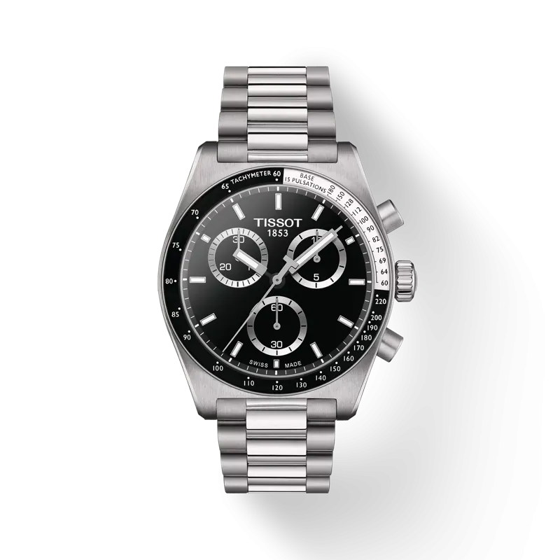 Tissot PR516 Chronograph, Black Dial, 40mm (T1494171105100)