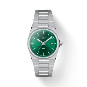 Tissot PRX Wristwatch, Green Index Dial, 35mm (T1372101108100)