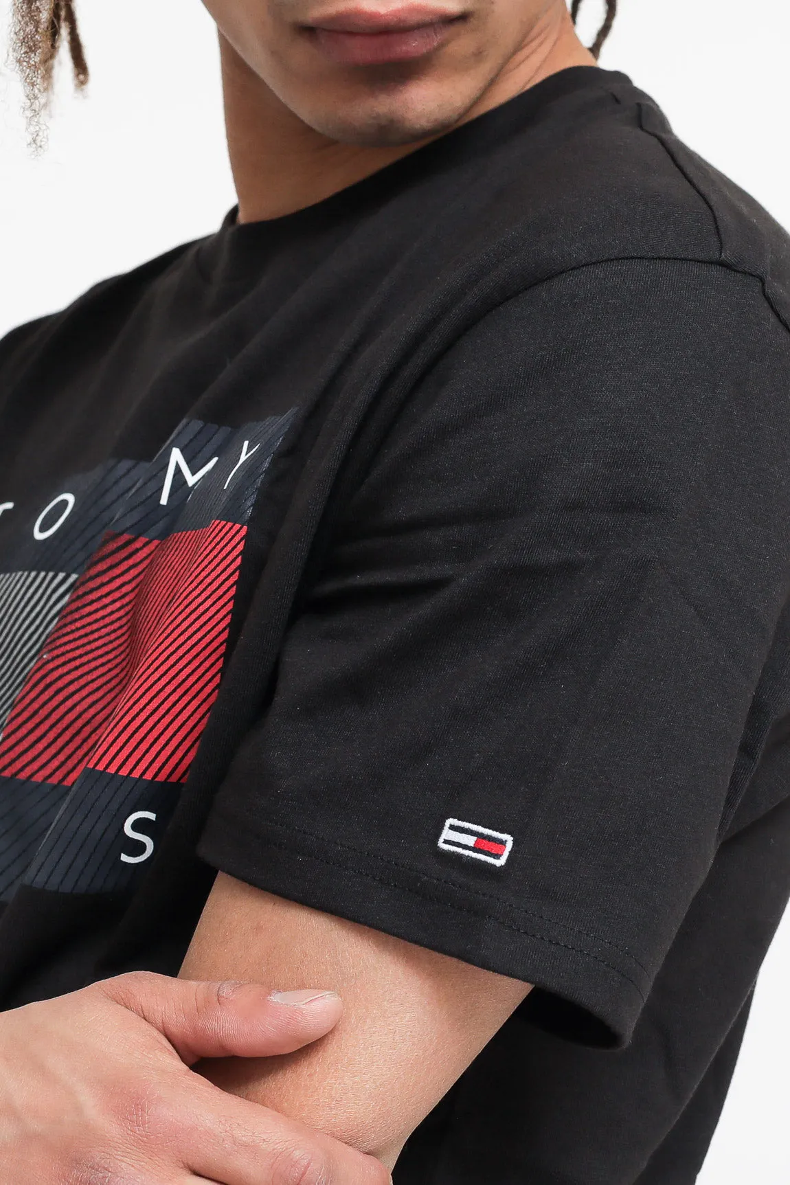 TJM Reflective Wave Flag Tee - Black