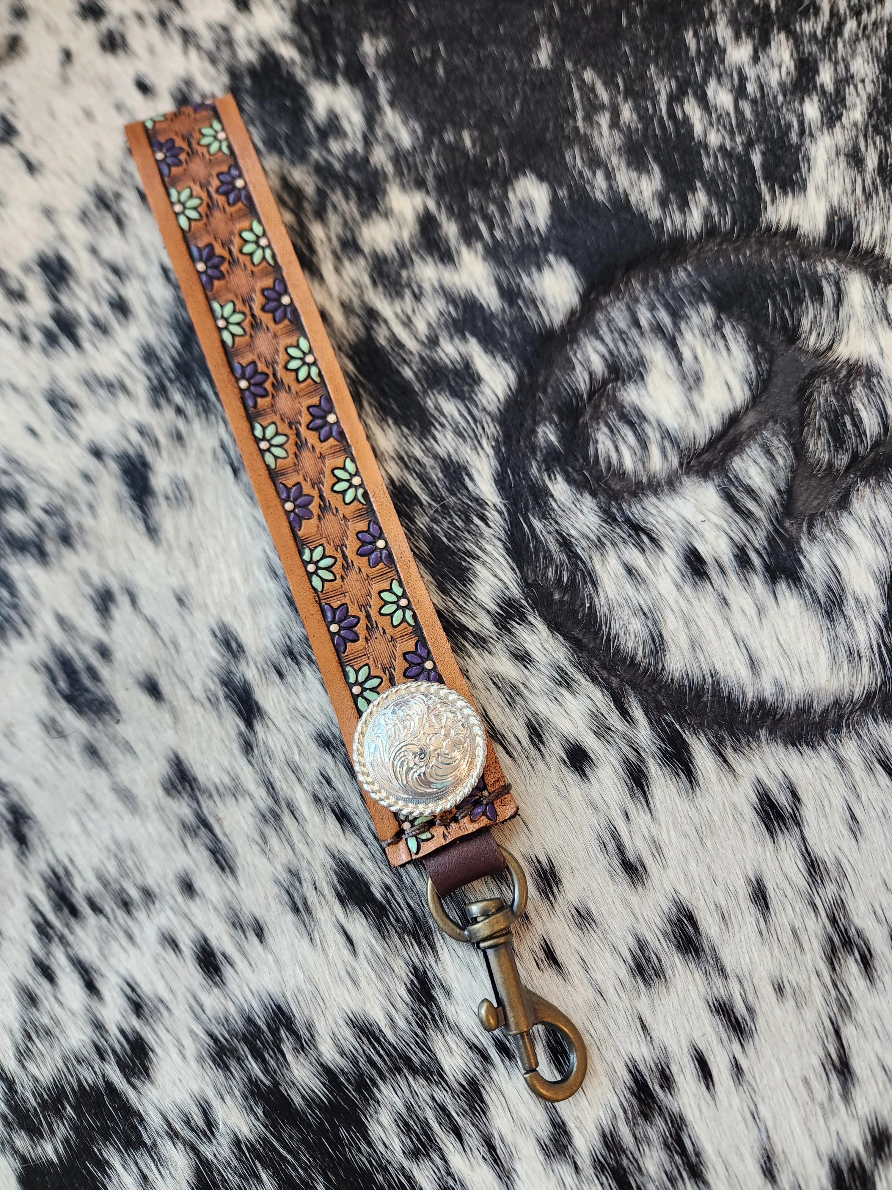 Tooled Wristlet Strap
