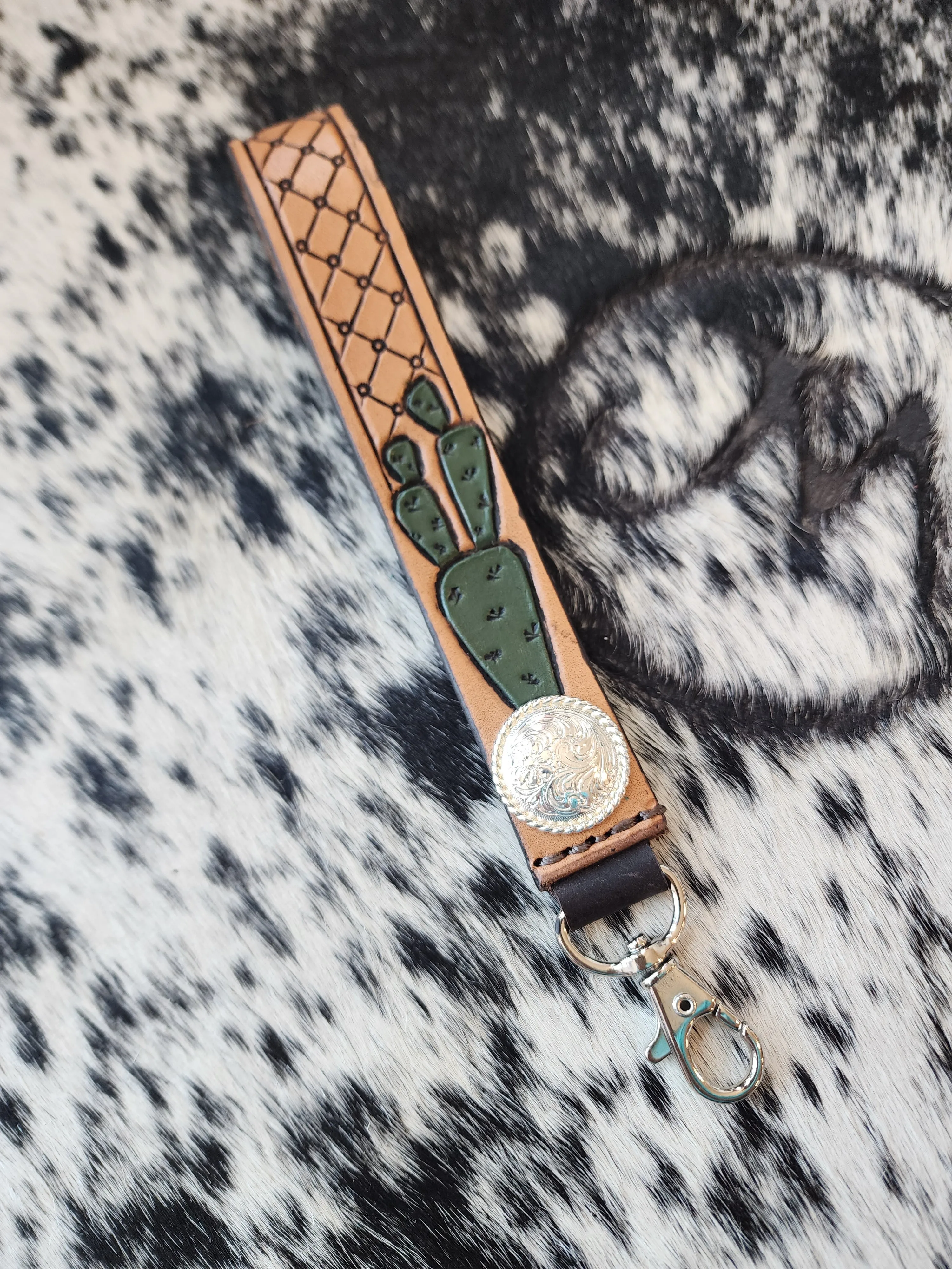 Tooled Wristlet Strap