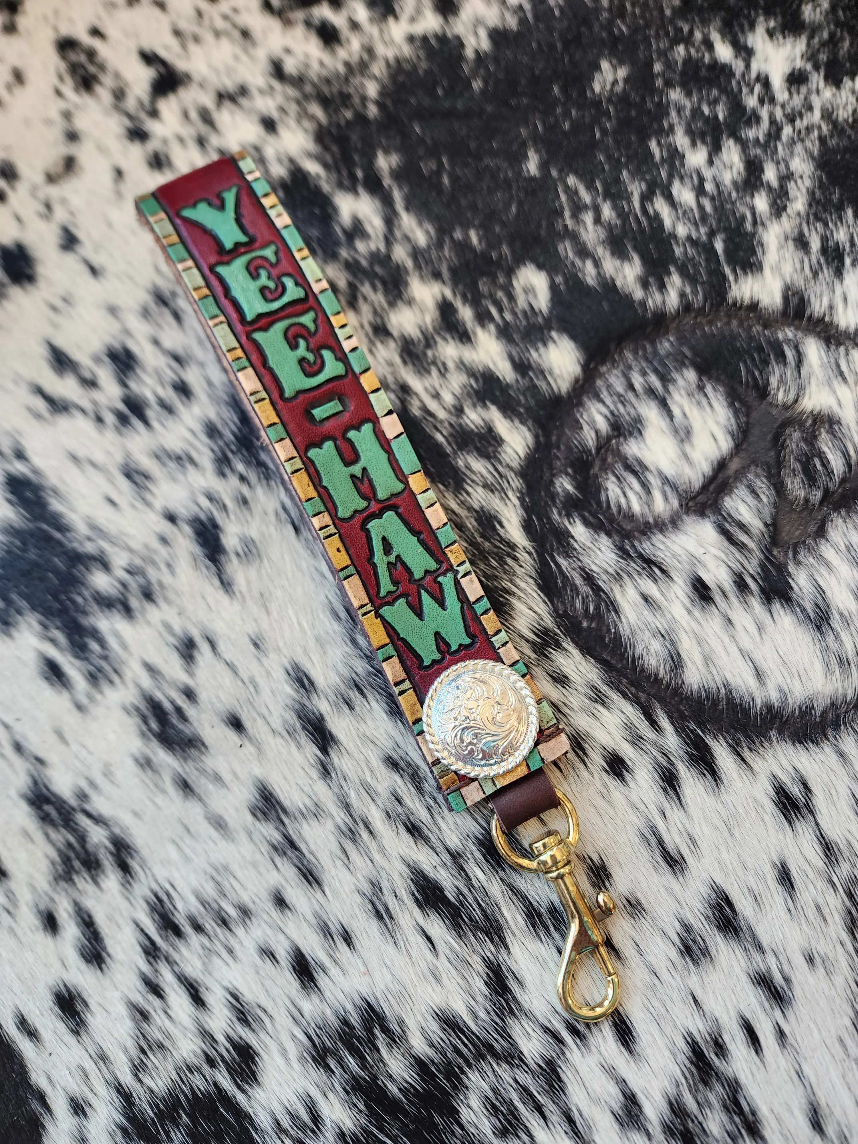 Tooled Wristlet Strap