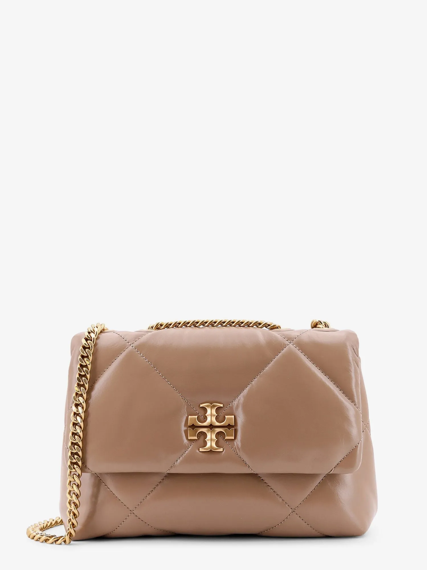 Tory Burch Matelassé Leather Shoulder Bag With Metal Logo