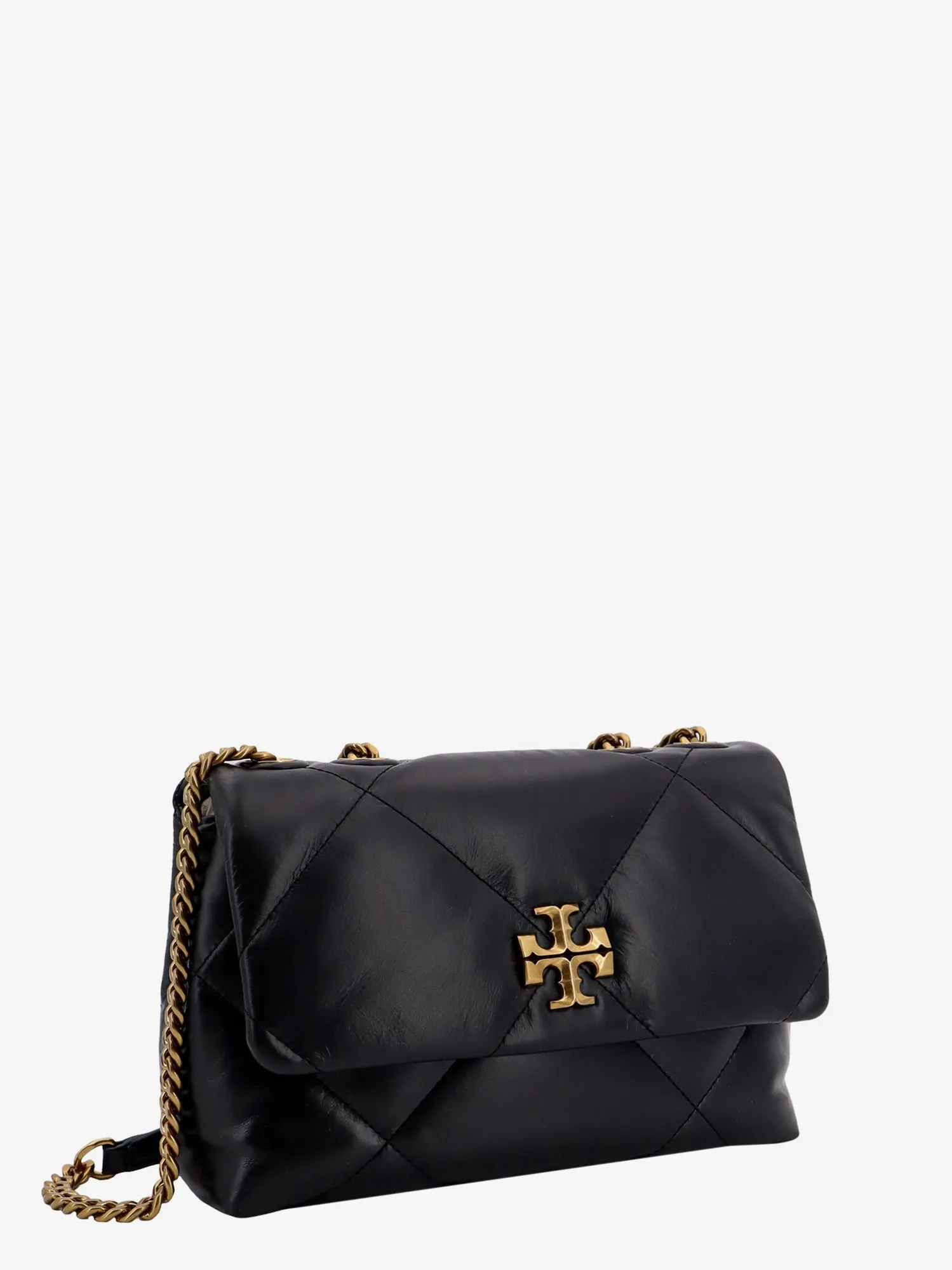 Tory Burch Matelassé Leather Shoulder Bag With Metal Logo