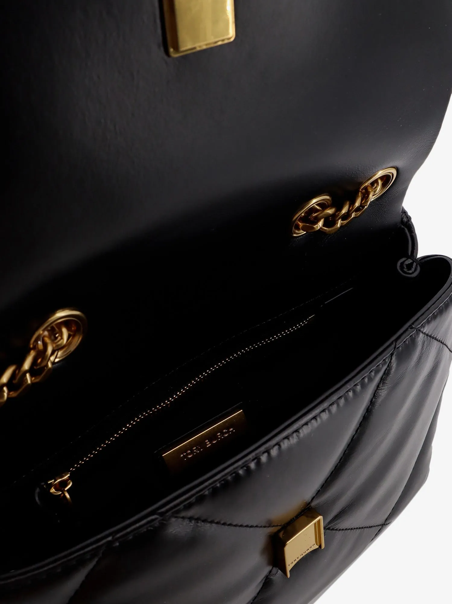 Tory Burch Matelassé Leather Shoulder Bag With Metal Logo