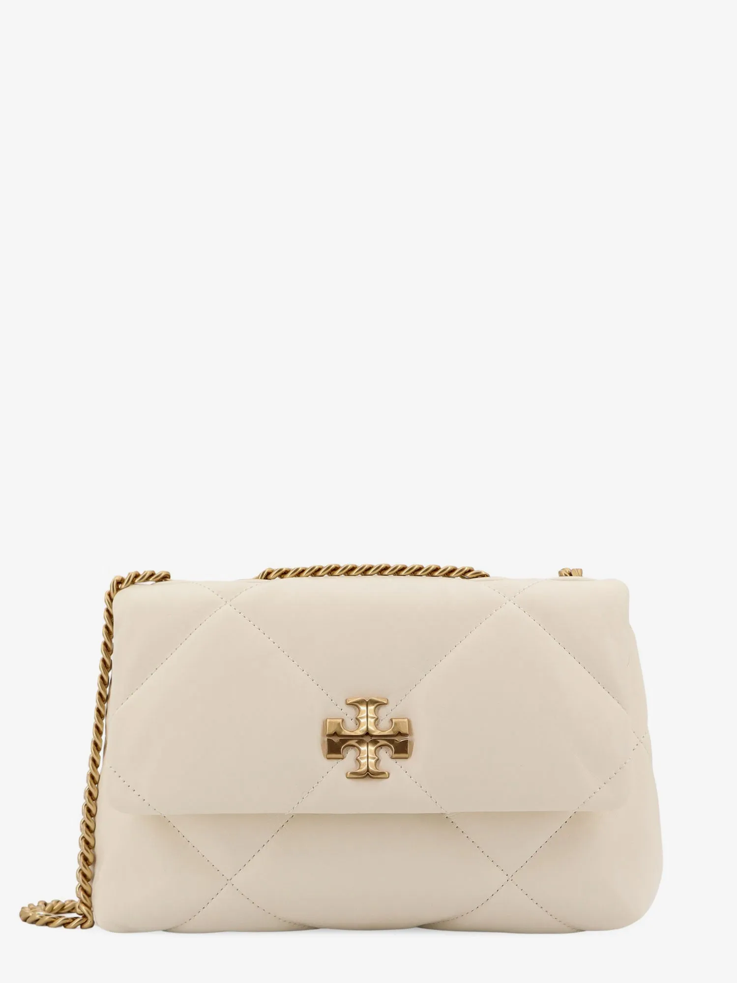 Tory Burch Matelassé Leather Shoulder Bag With Metal Logo
