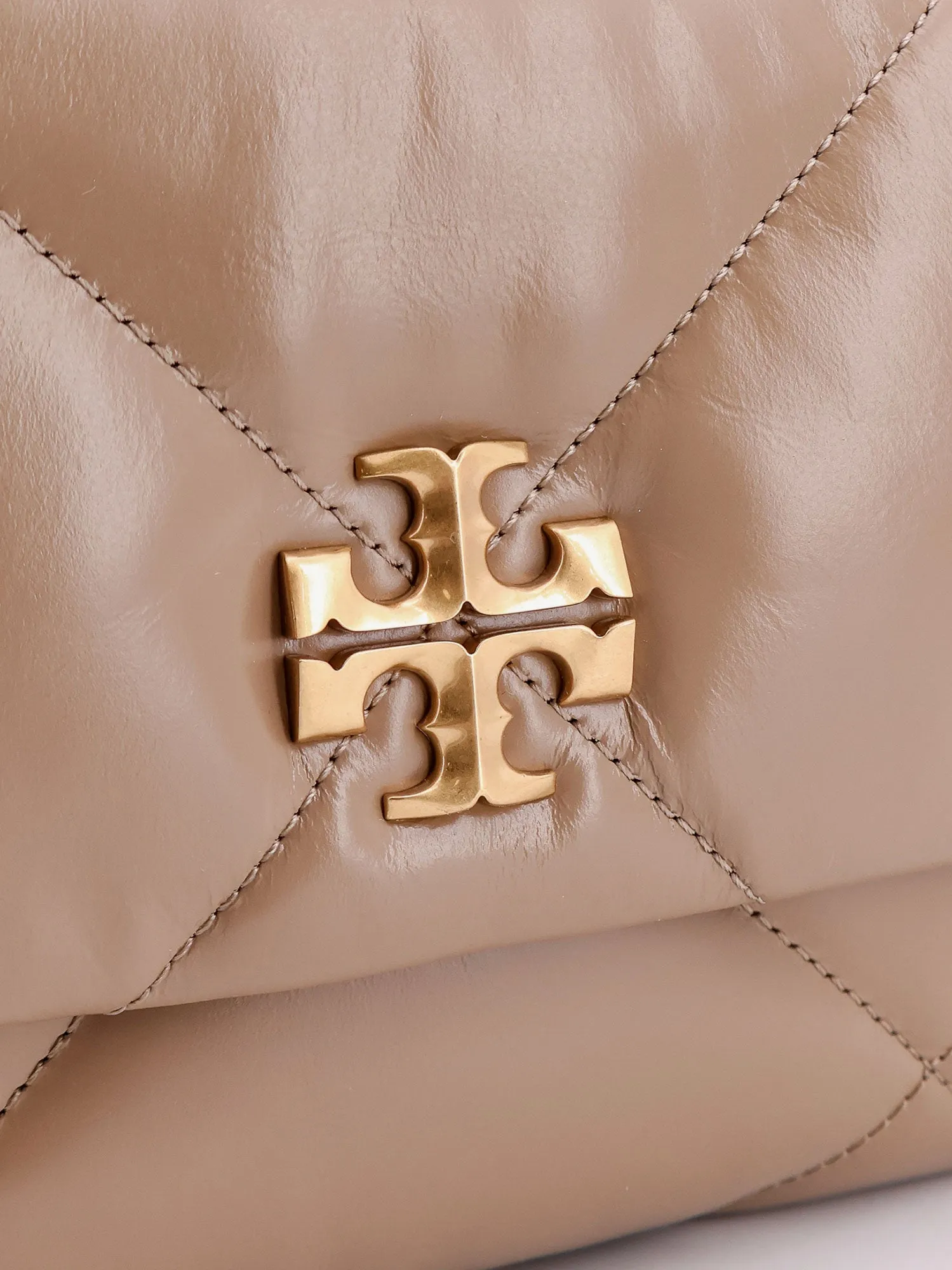 Tory Burch Matelassé Leather Shoulder Bag With Metal Logo