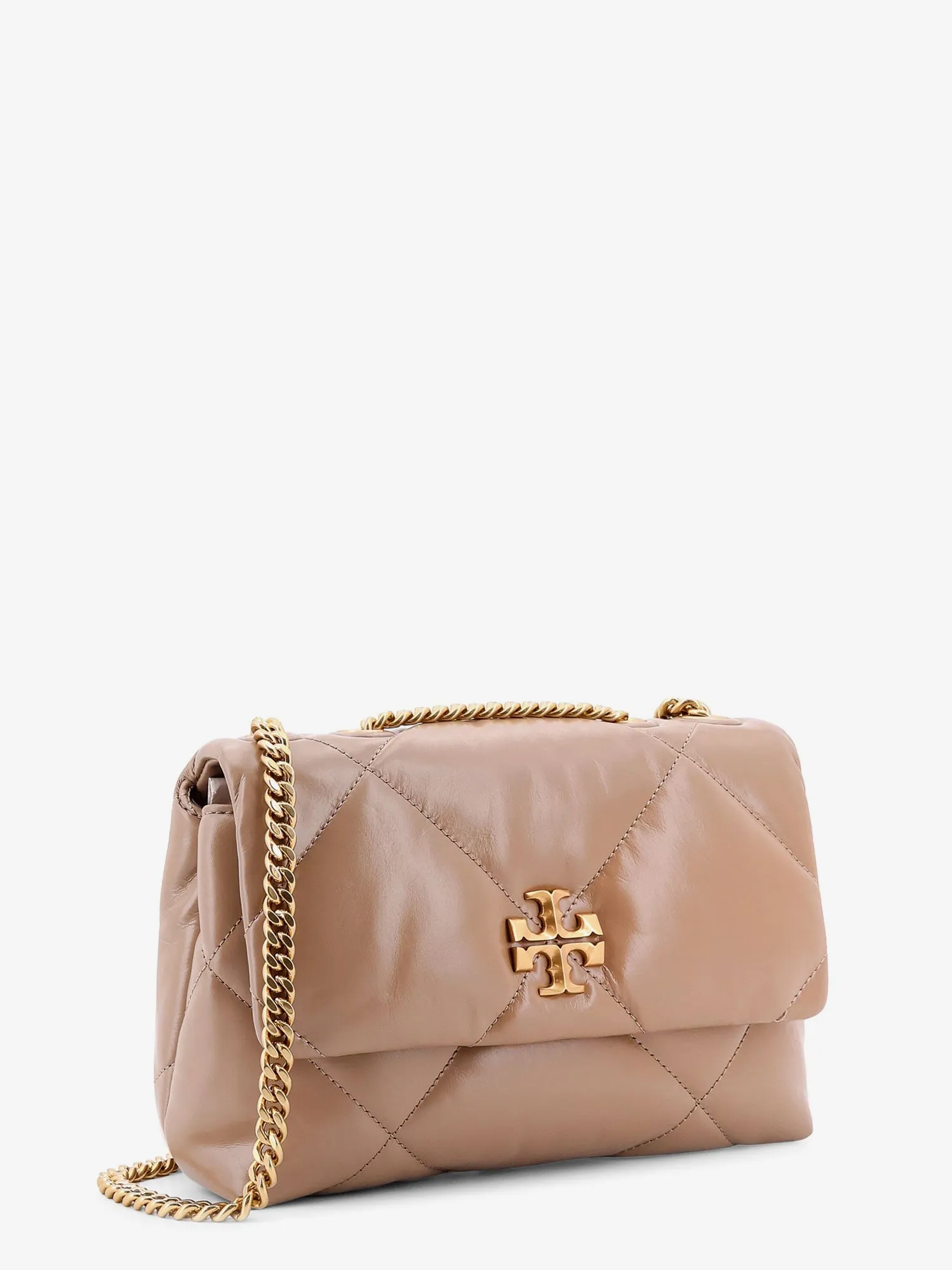 Tory Burch Matelassé Leather Shoulder Bag With Metal Logo