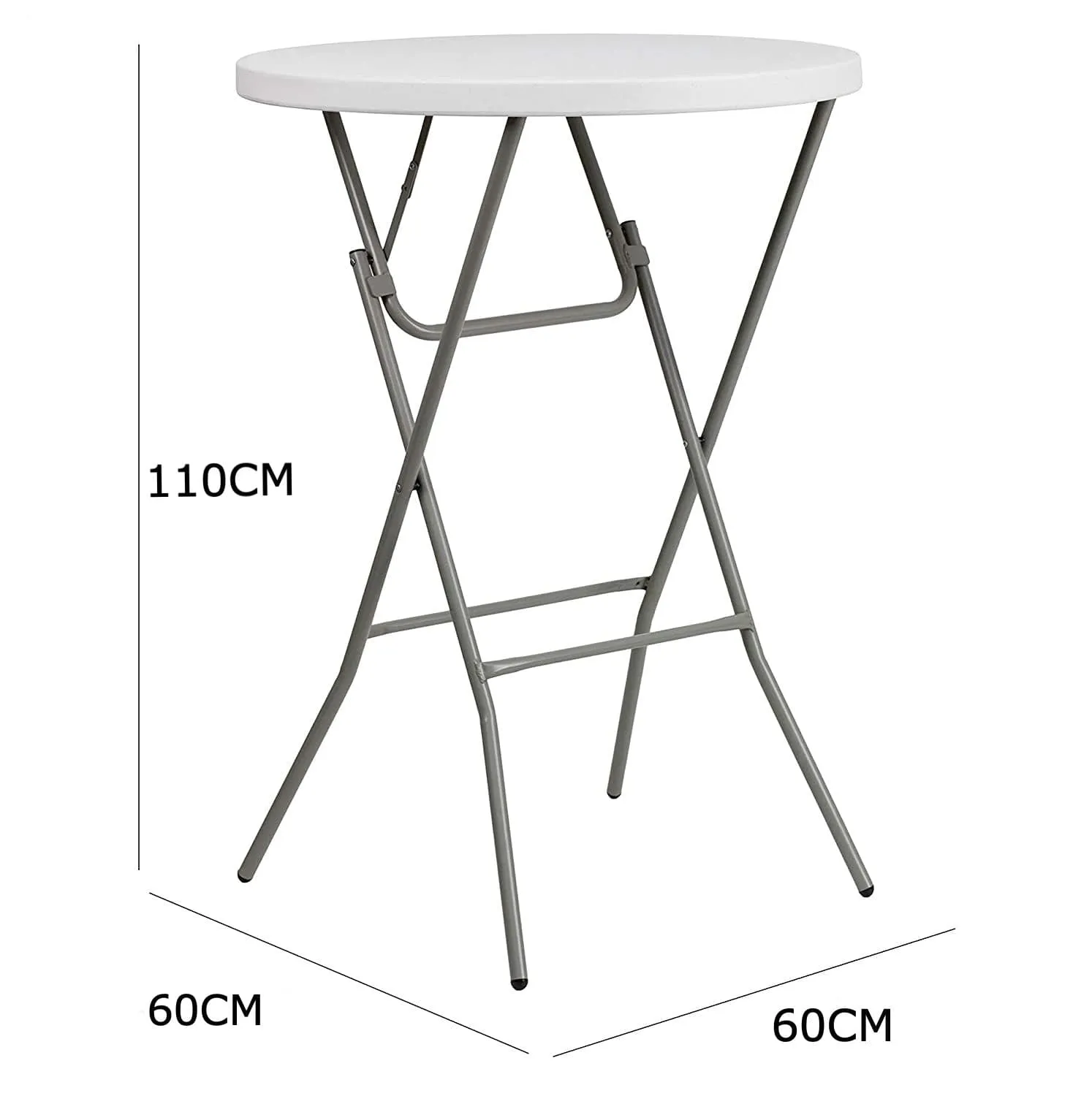 Totai Plastic Foldable Round Cocktail Table