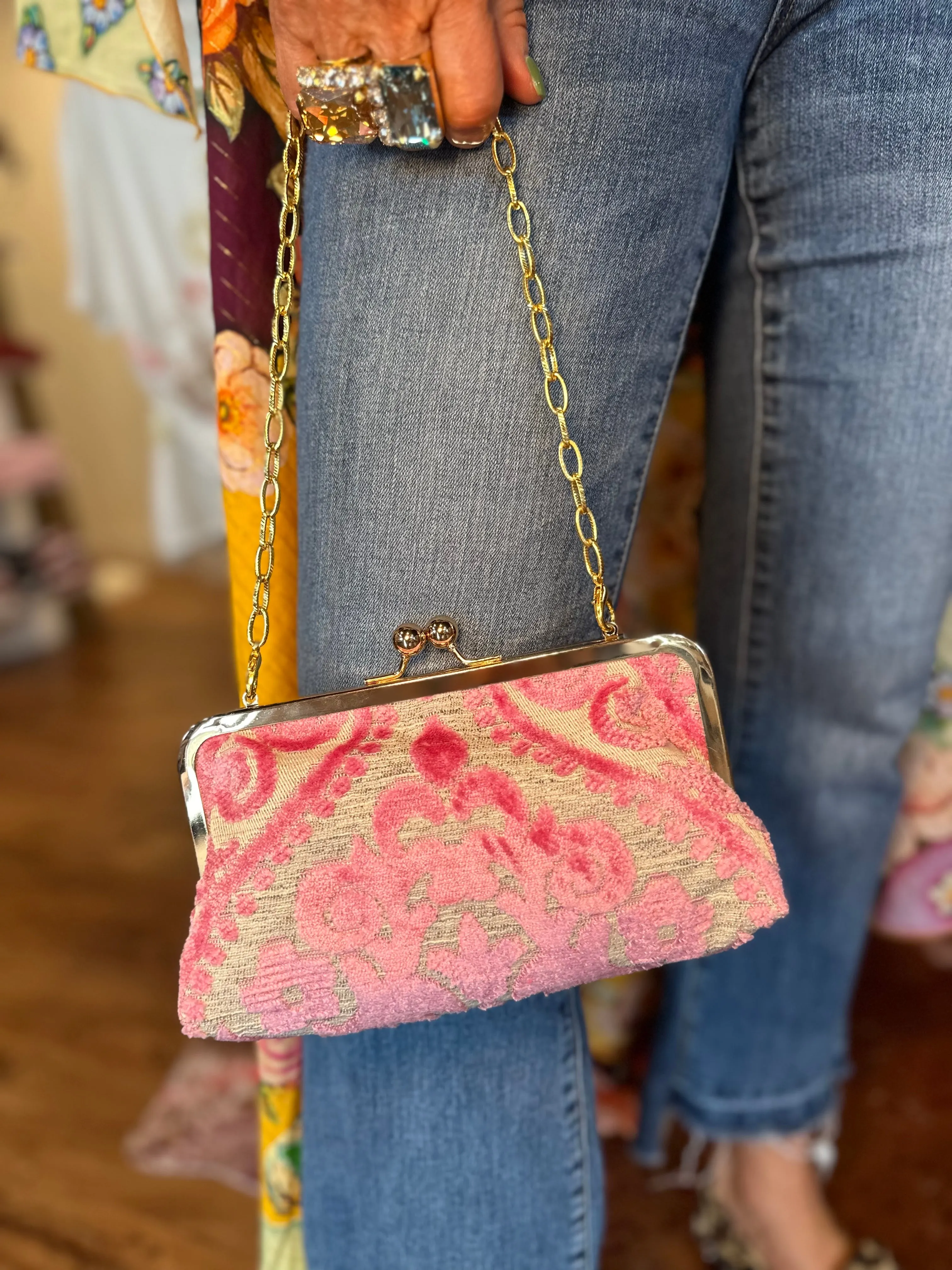 Trixie Purse in Petal Pink Mosaic