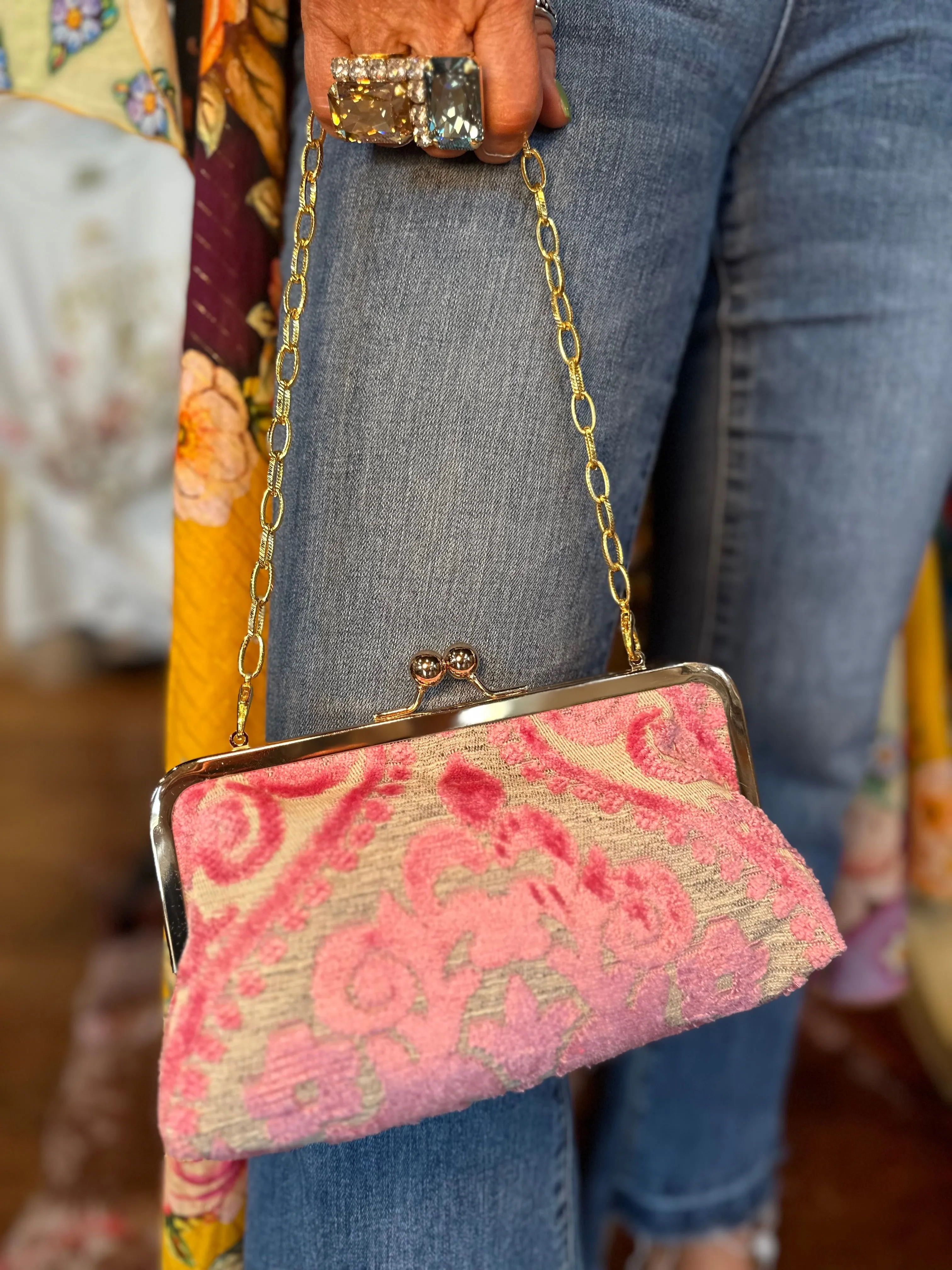 Trixie Purse in Petal Pink Mosaic