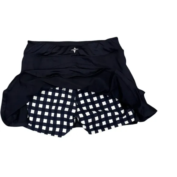 Tuckernuck Tnuck Sport Navy and Trellis 14 Inch Ruffle Skirt M
