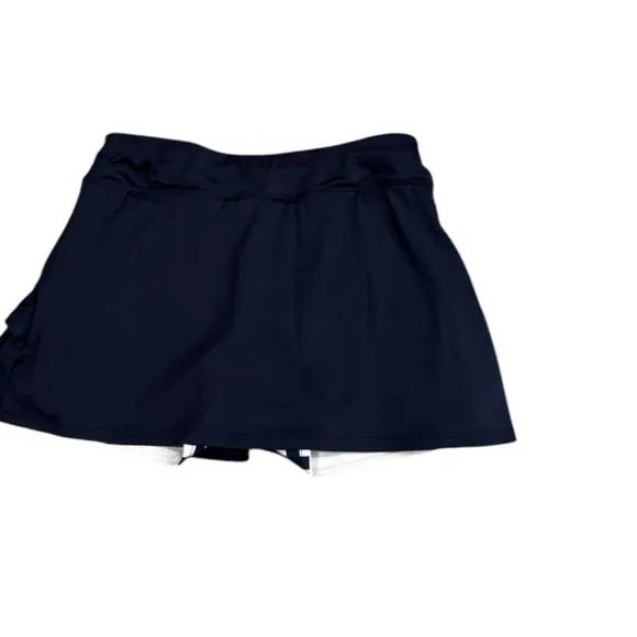 Tuckernuck Tnuck Sport Navy and Trellis 14 Inch Ruffle Skirt M