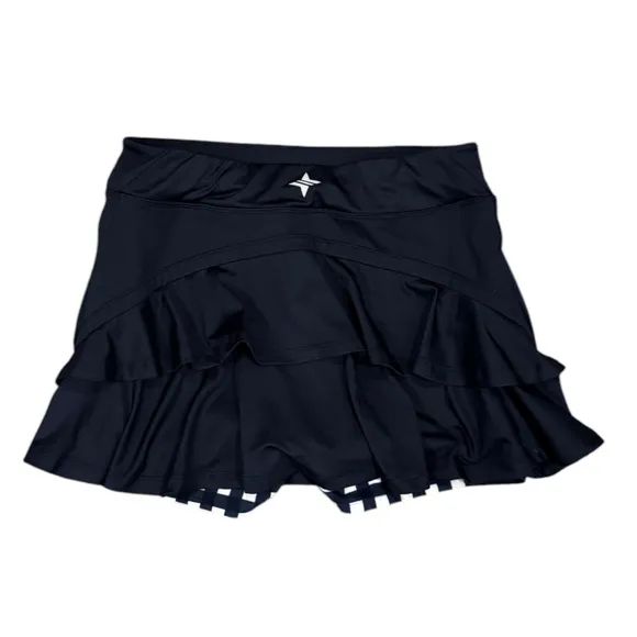 Tuckernuck Tnuck Sport Navy and Trellis 14 Inch Ruffle Skirt M