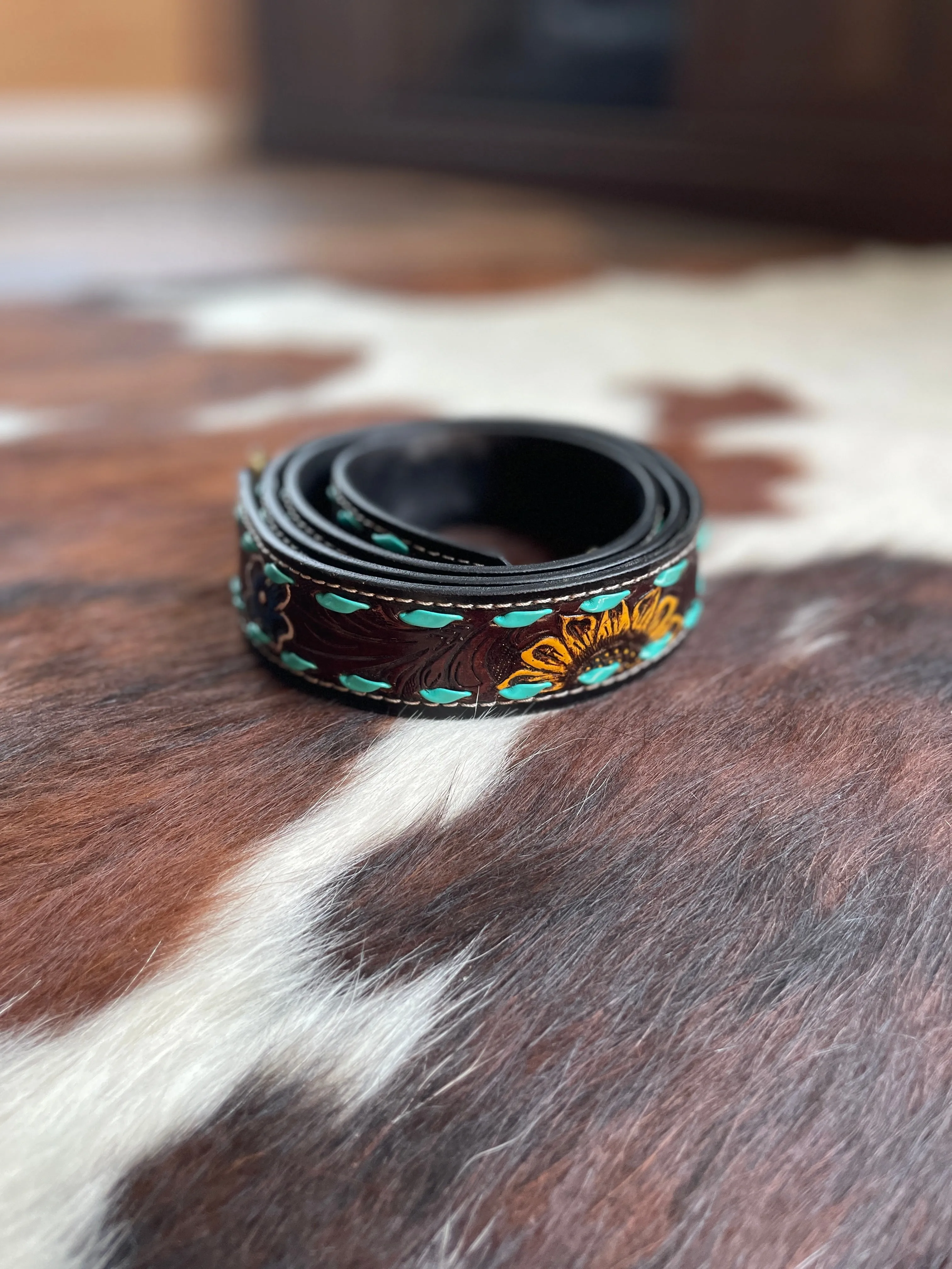 TURQUOISE WEAVED STRAP