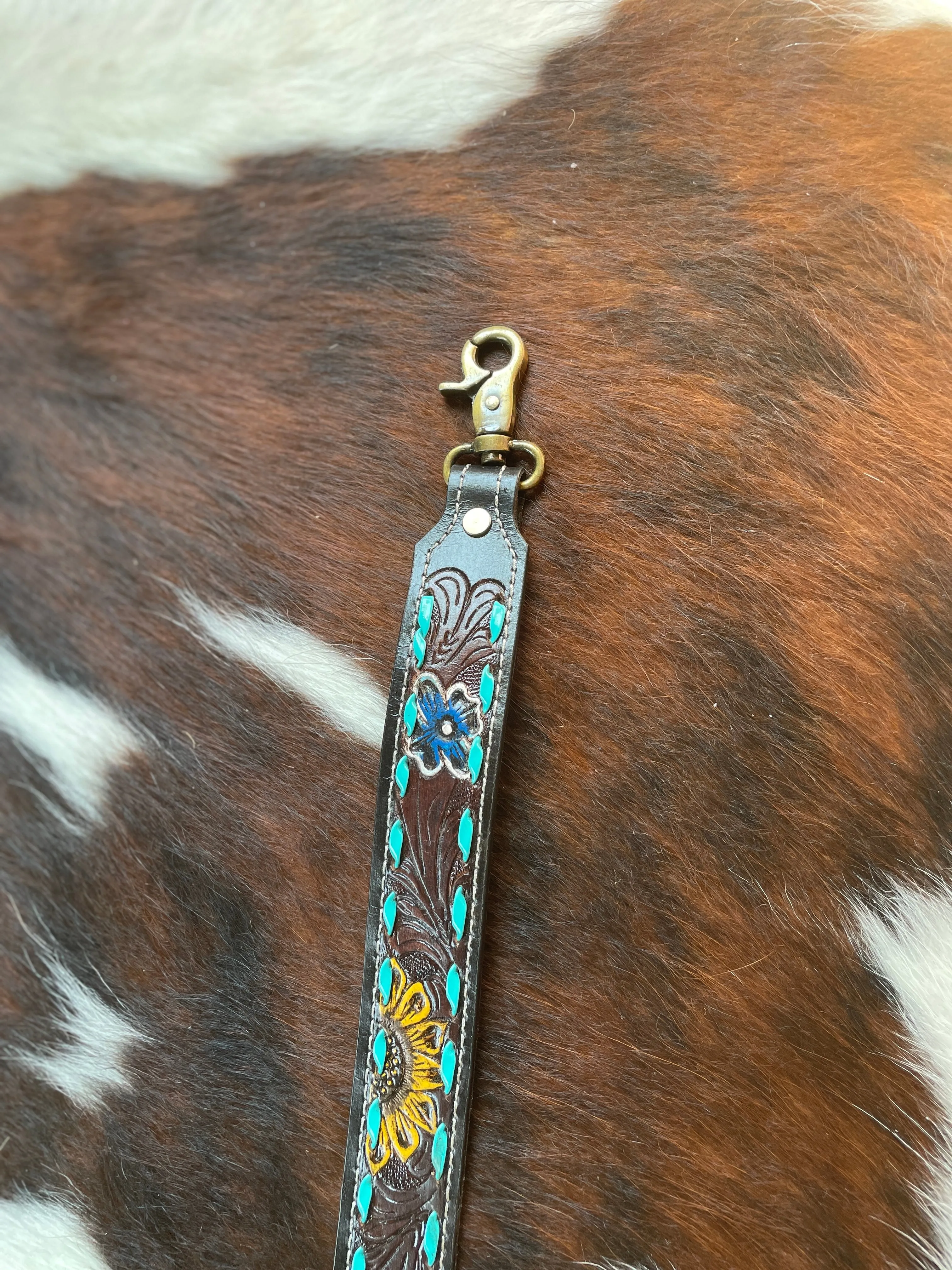 TURQUOISE WEAVED STRAP