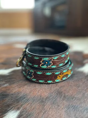 TURQUOISE WEAVED STRAP