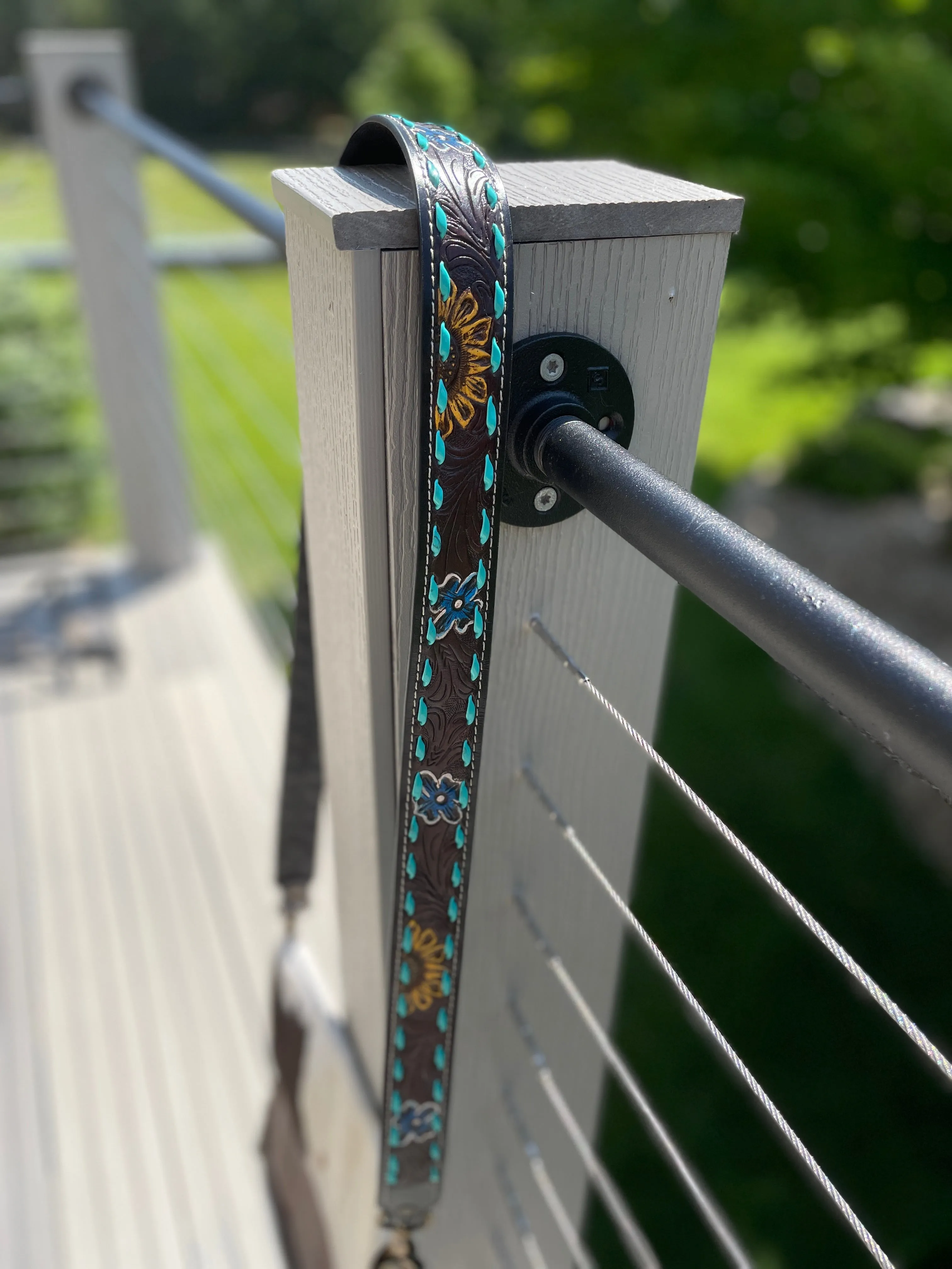 TURQUOISE WEAVED STRAP