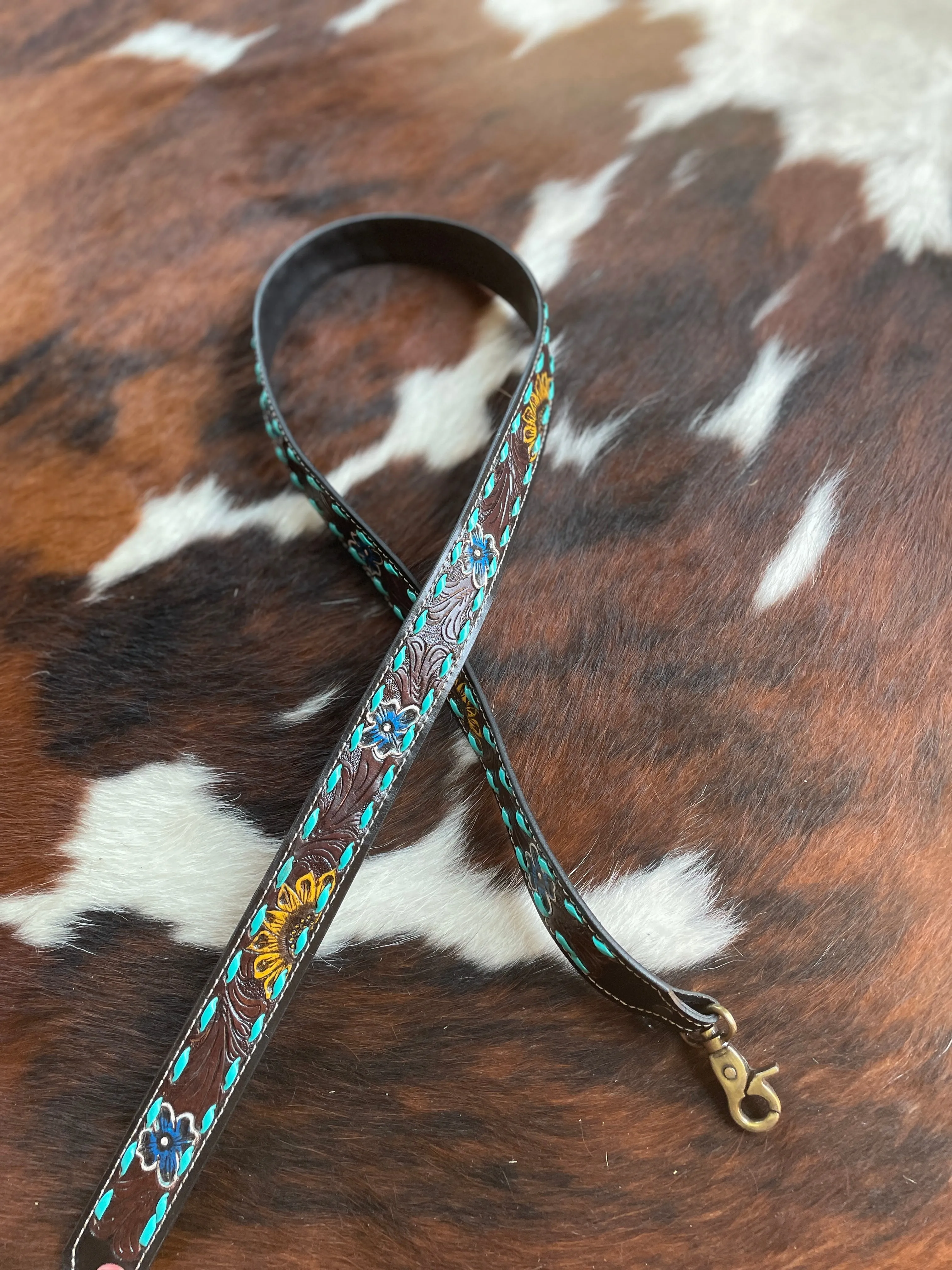 TURQUOISE WEAVED STRAP