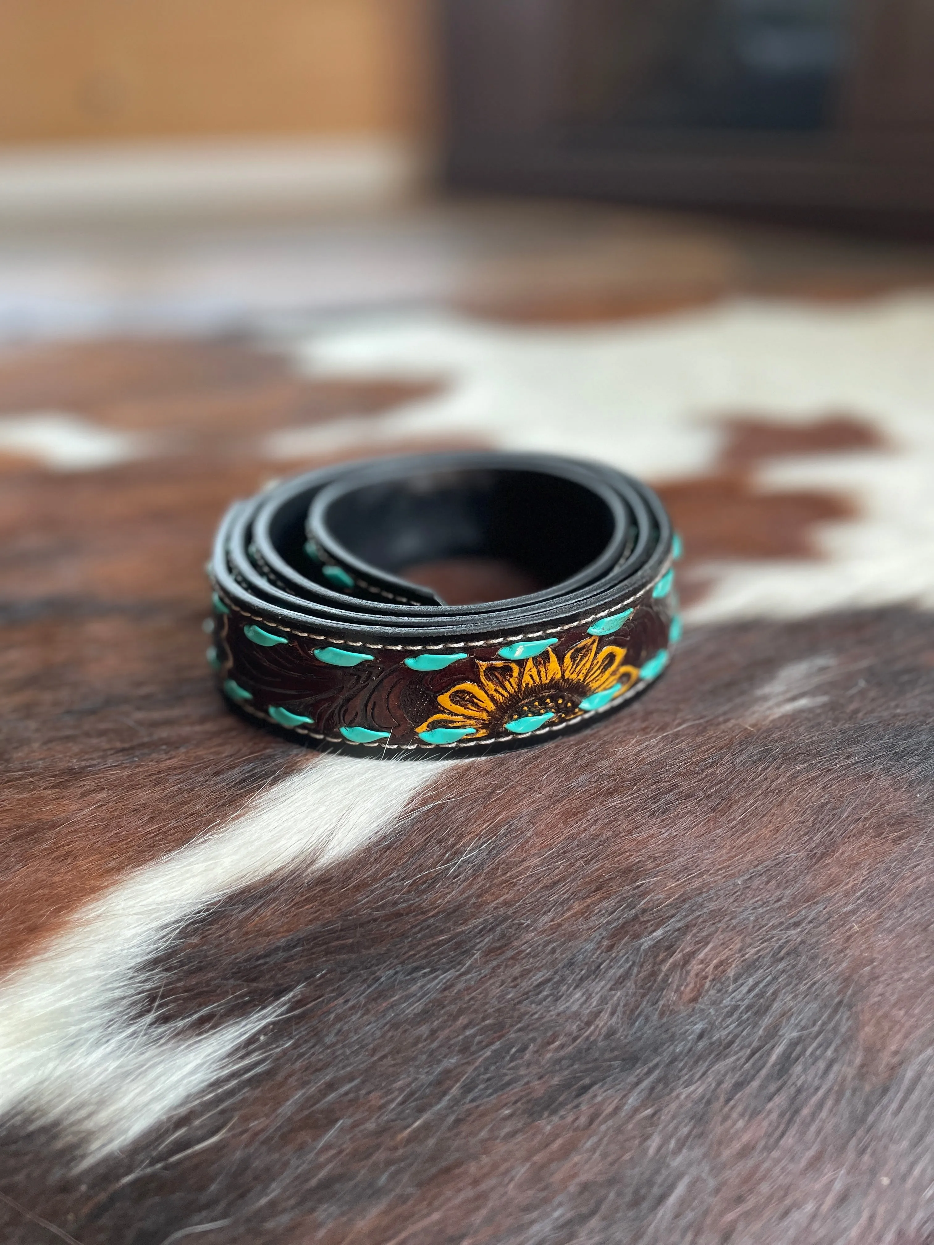 TURQUOISE WEAVED STRAP