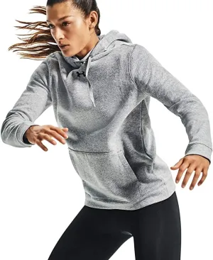 Under Armour Women's UA Hustle Fleece Hoodie Heather Gray -XL
