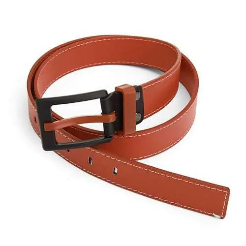 Unisex Women Men Leather Plastic Buckle Strap Jelly Adjust Waist Belt