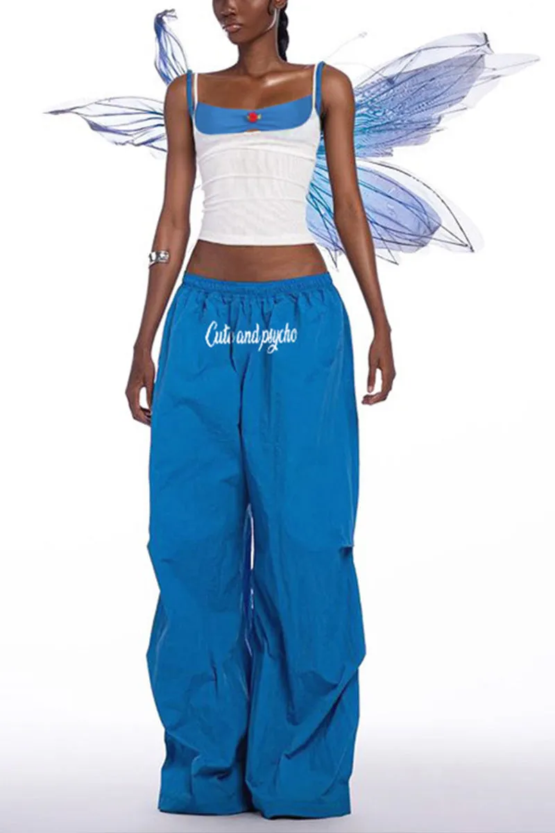 UNY4029 Double Strap Camis & Baggy Pants Set