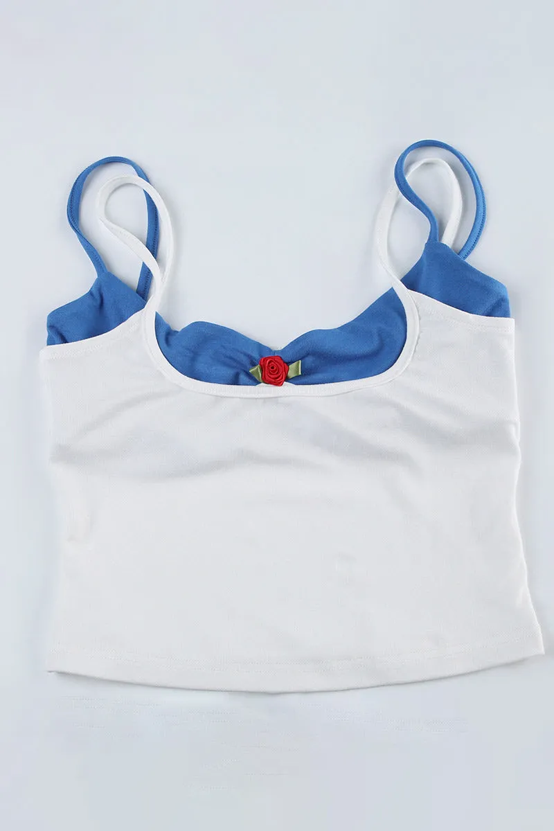UNY4029 Double Strap Camis & Baggy Pants Set