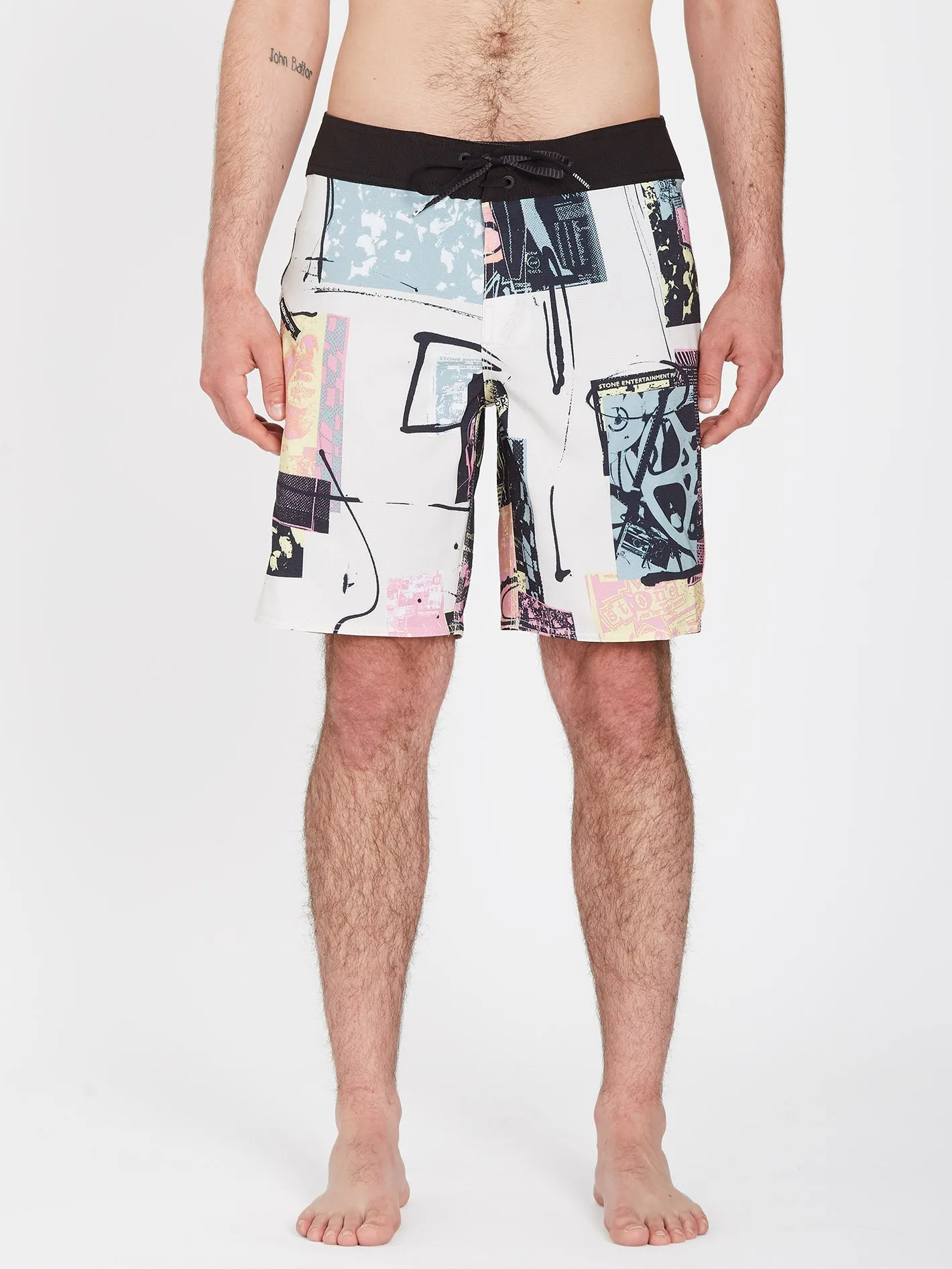 V Ent Flyer Mod 19" Boardshort - WHITECAP GREY