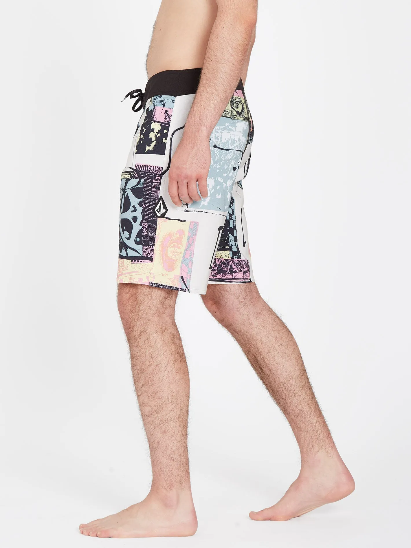 V Ent Flyer Mod 19" Boardshort - WHITECAP GREY