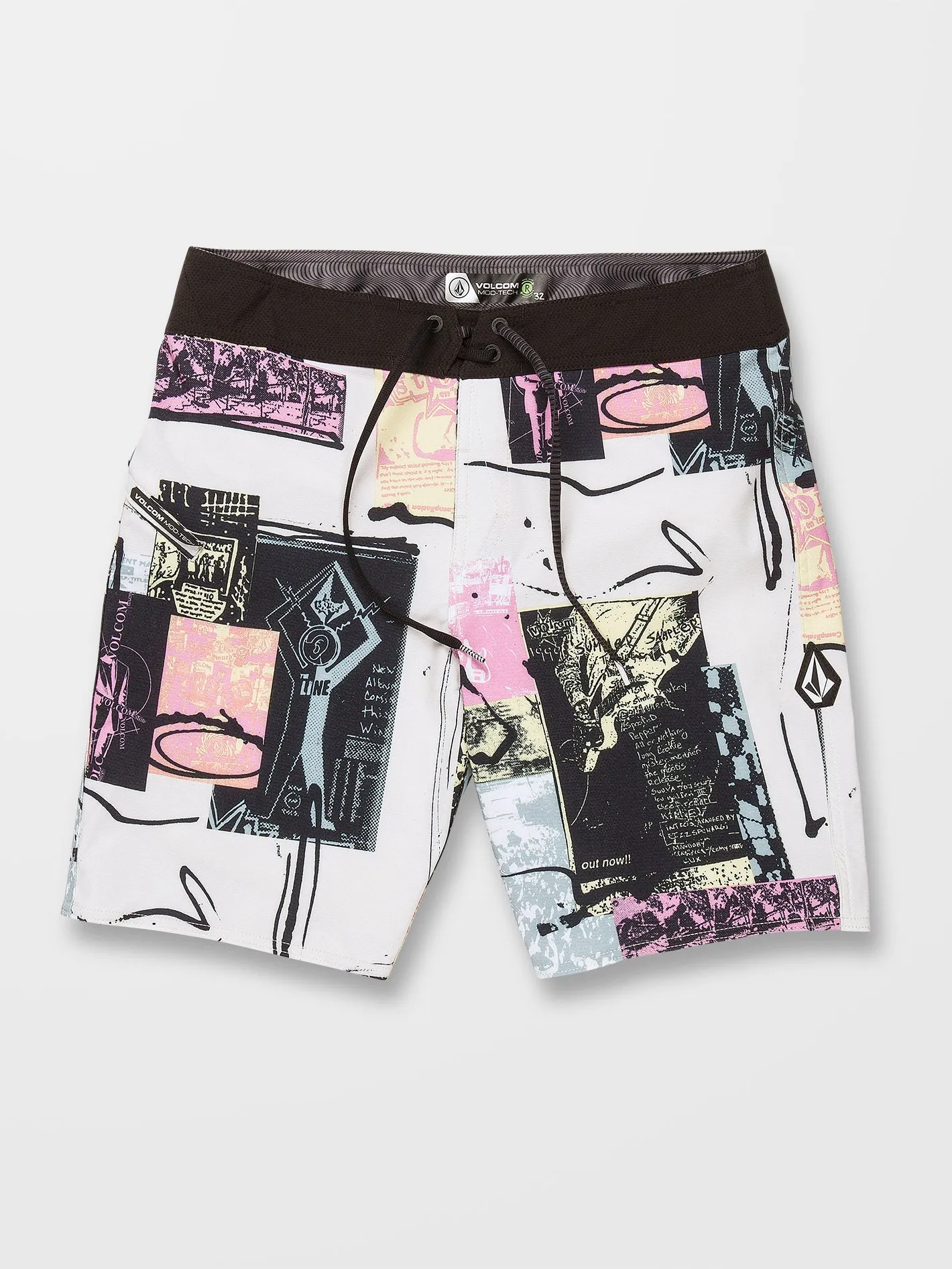 V Ent Flyer Mod 19" Boardshort - WHITECAP GREY